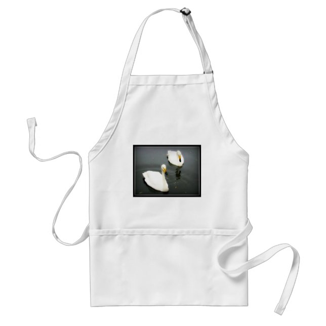 White Swans Black Water Standard Apron (Front)