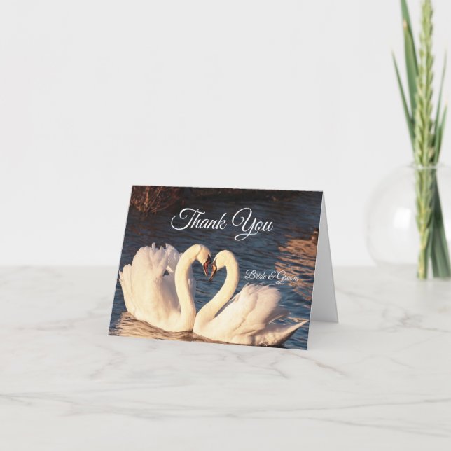 White Swans Thank You Card (Front)