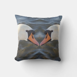 White Swans Throw Pillow
