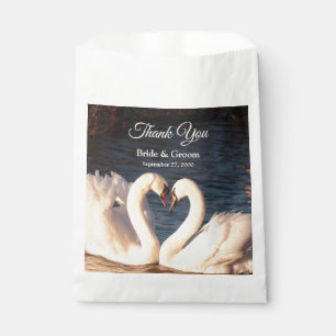 White Swans Wedding Favour Bag