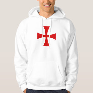 White Sweat Pattée Cross Hoodie