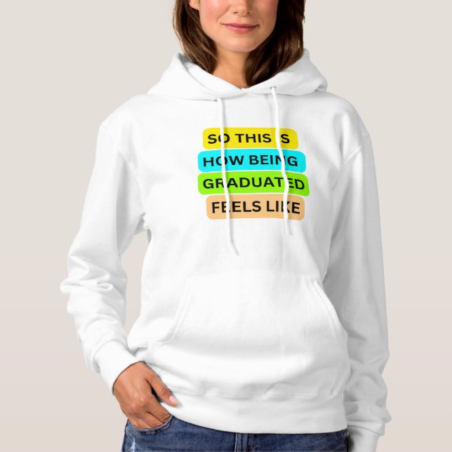 White sweater hoodie T-Shirt SO_THIS_IS_HOW_BEING_ (Front)