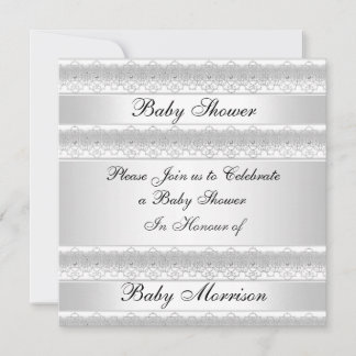 White sweet Baby Shower Party Invitation