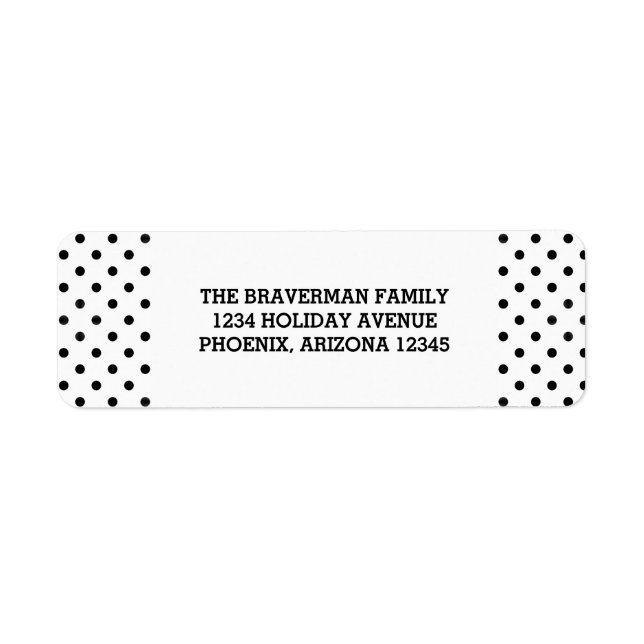 White Sweet Polka Dot Holiday Address Labels (Front)