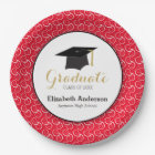 White Swirl on Red, Personalized Graduation