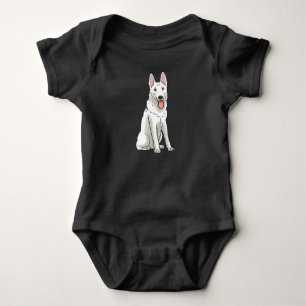 White Swiss Shepherd Baby Bodysuit