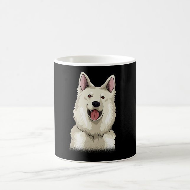 White Swiss Shepherd Gift Coffee Mug (Center)