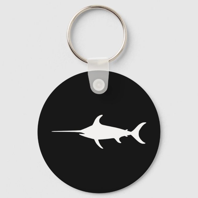 White Swordfish Keychain (Front)