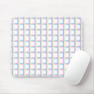 White Symmetric Chequered Gradient Pattern Frames Mouse Pad