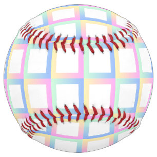 White Symmetric Chequered Gradient Pattern Frames Softball