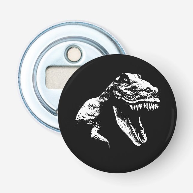 White T Rex Bottle Opener (Front)