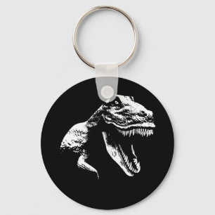 White T Rex Keychain