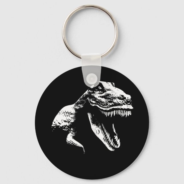 White T Rex Keychain (Front)