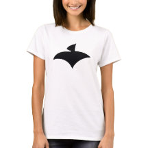 White T-Shirt For Women (AirFly Logo Black)