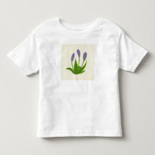 White T-Shirt with Purple Flowers