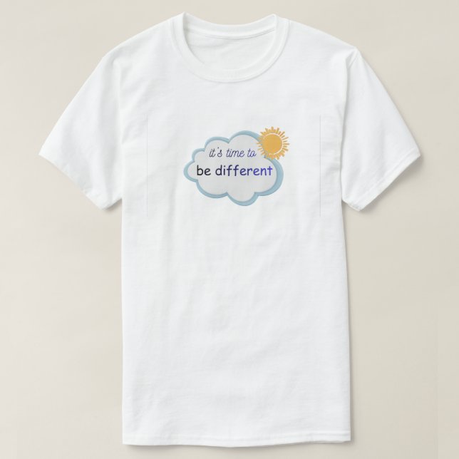 White T-shirt with text mentioned on it. (Design Front)
