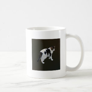 White Tabby With Dark Patches Coffee Mug