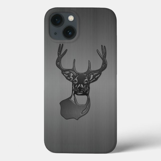 White Tail Buck Deer - Brushed Gun Metal Case-Mate Case-Mate iPhone Case (Back)