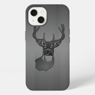 White Tail Buck Deer - Brushed Gun Metal Case-Mate iPhone 13 Case