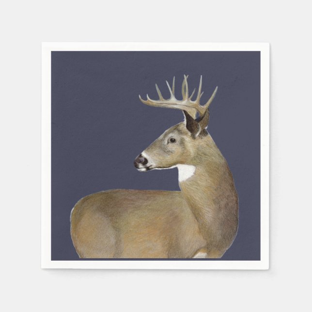 White Tail Buck Napkin (Front)