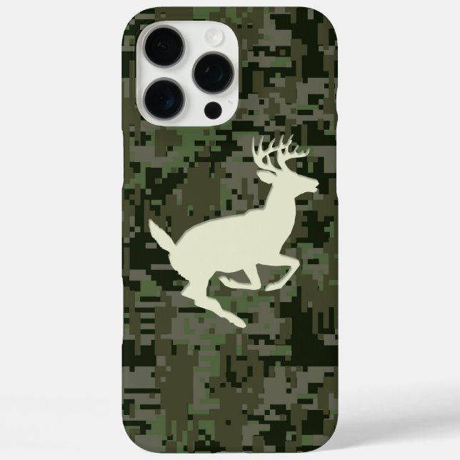 White Tail Buck on Deep Woods Camo Case-Mate iPhone Case (Back)
