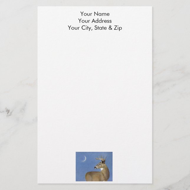 White Tail Buck Stationery (Front)