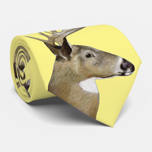 White Tail Buck Tie (Rolled)