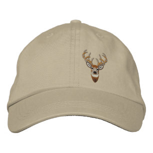 White Tail Deer Buck Embroidery Embroidered Hat