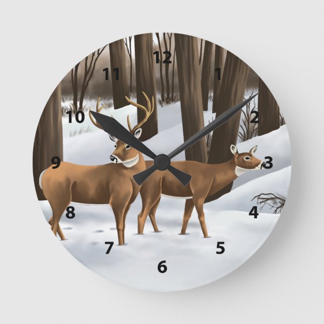 White Tail Deer Clocks (Front)