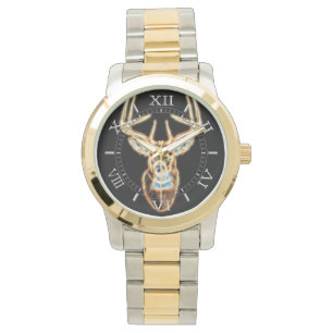 White tail Deer Head Energy Spirit Dial Watch