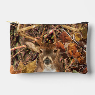 White Tail Deer Head Fall Energy Spirited on a Accessory Pouch