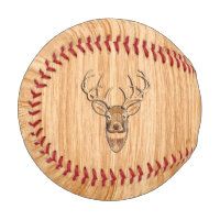 White Tail Deer Head Trophy Wood Grain Style