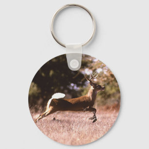 White-Tail Deer Running Keychain