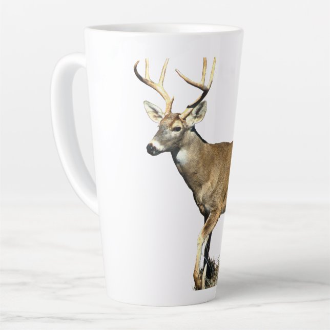 White Tailed Deer Buck Latte Mug (Left Angle)