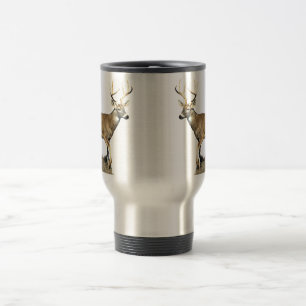 White Tailed Deer Buck Travel Mug