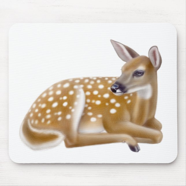 White Tailed Deer Fawn Mousepad (Front)