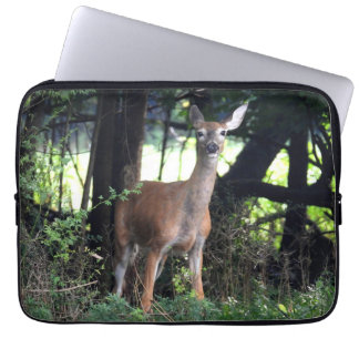 White Tailed Deer in the Woods Laptop Sleeve