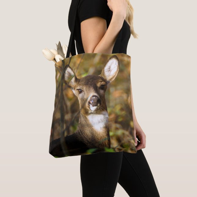 White-Tailed Deer Tote Bag (Close Up)