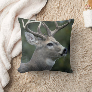 White-tailed Deer Washington State Throw Pillow