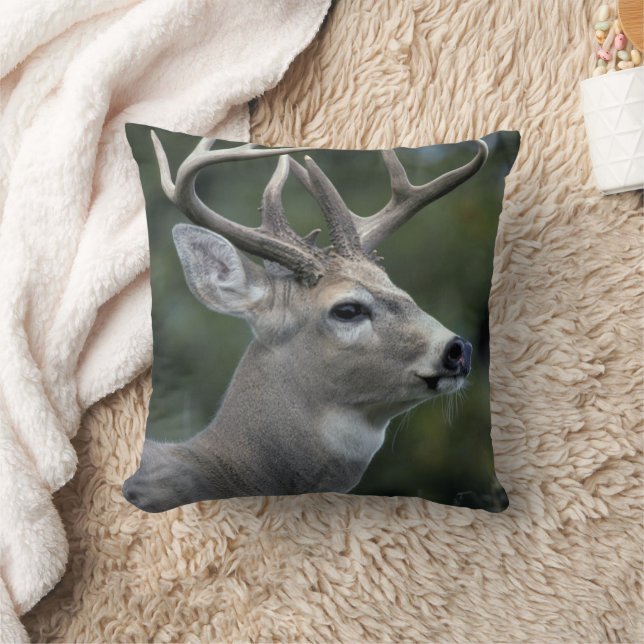 White-tailed Deer | Washington State Throw Pillow (Blanket)