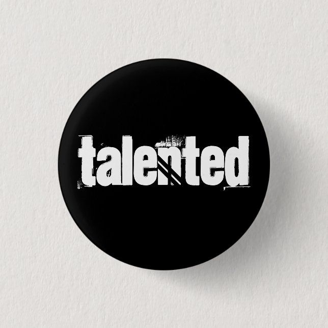 White Talented Button (Front)