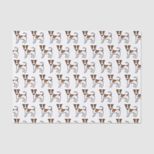 White & Tan Smooth Coat Jack Russell Terrier Dogs Tissue Paper