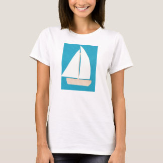White Tank Top with Sailboat