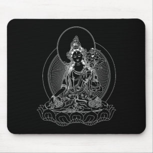 White Tara Bodhisattva Meditation Shirt Mouse Pad