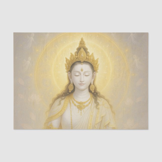 White Tara Close Up Tissue Paper (Front)