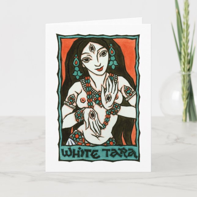 White Tara Greeting Card (Front)