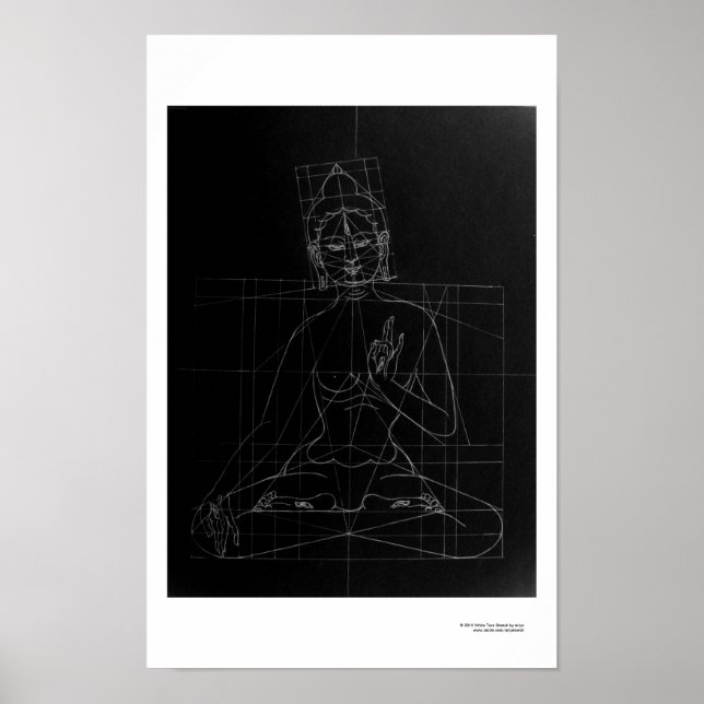 White Tara Sketch Poster (Front)