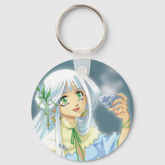 white tea porte clé keychain