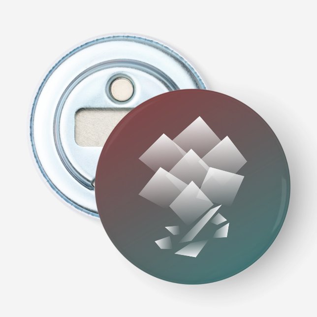 White teal burgundy bottle opener (Front)