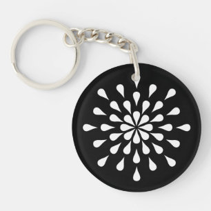 White teardrops keychain